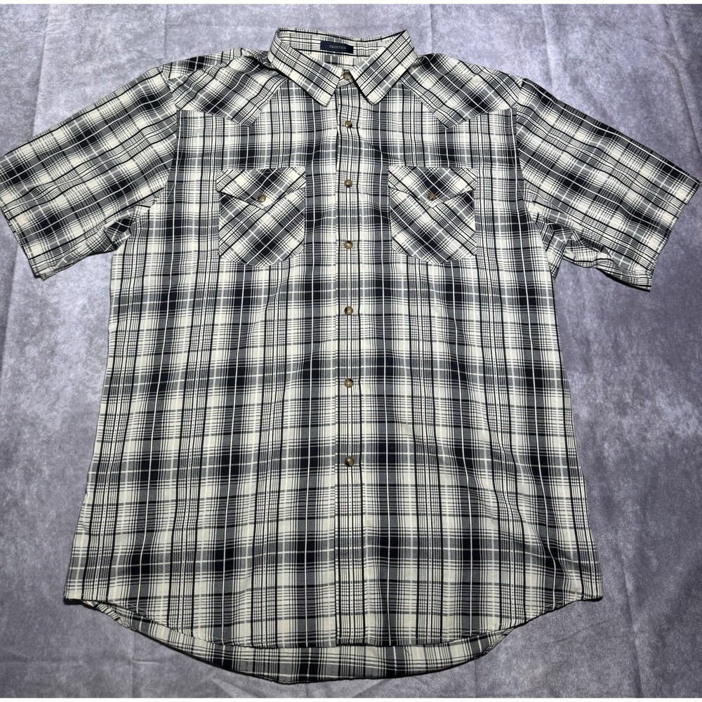 Pendleton‎ Frontier Shirt Mens XL Plaid Short Sleeve Button Front